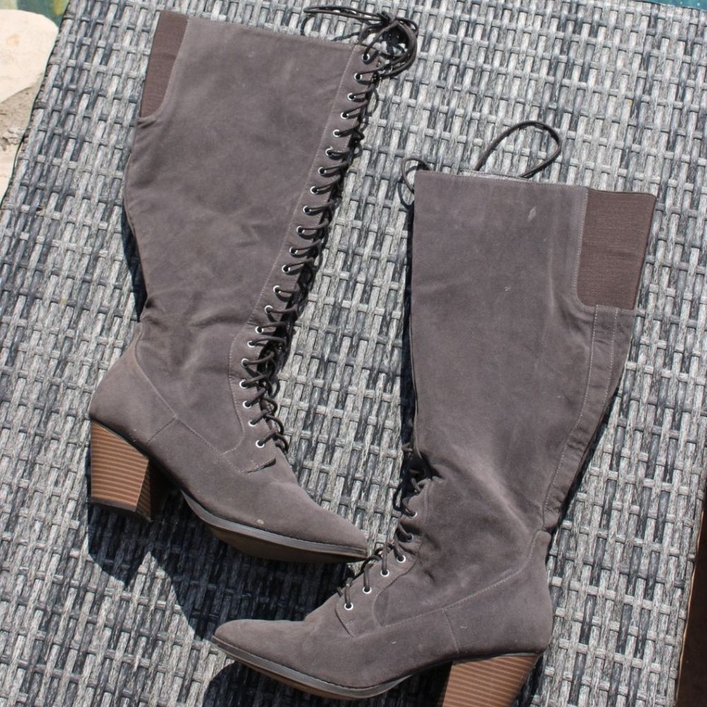 Lane Bryant Wide Calf Grey Boots 11W